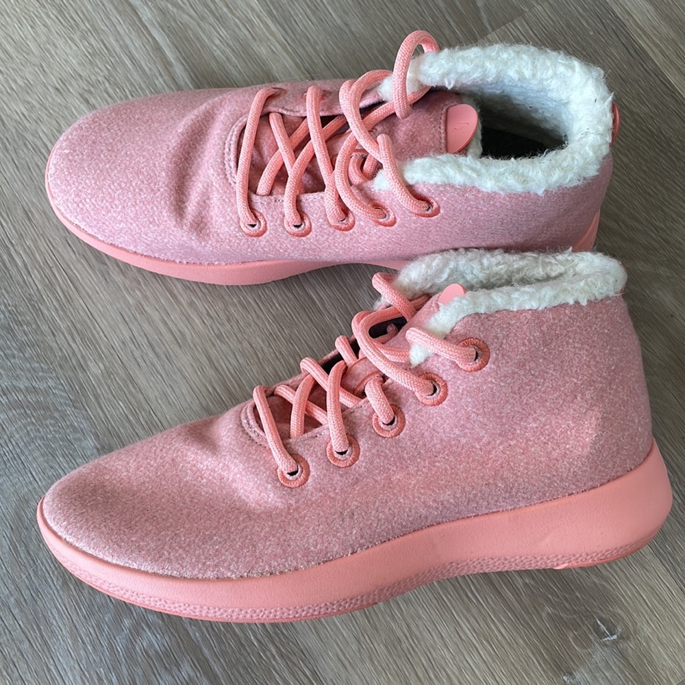 AllBirds Pink Wool Runner-up Mizzle Fluffs size 10 - Picture 3 of 7